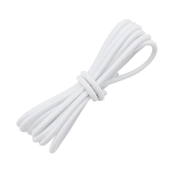 Solid Color Latex High Stretch Round Elastic Rope LACES 2.5mm Wide_viptrois.com