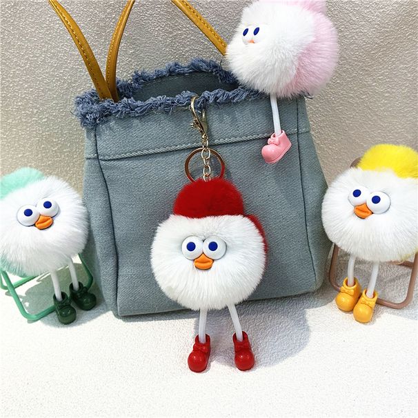 Bag Charm Egg Party Keychain Cute Cartoon Bag Pendant Plush Doll Car Ornament Doll Machine Gift_viptrois.com