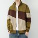 Men's Casual Zip-Up Hooded Jacket - Lightweight Spring/Fall Outerwear With Stand Collar & Drop Shoulder Design_viptrois.com