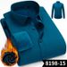 Men's Fleece-Lined Stretch Dress Shirt – Winter Warm Business Casual Shirt With Thick Inner Flannel For Office & Smart Wear_viptrois.com