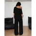 Men's Clothing Retro Solid Color Casual Pants For Women, Oreign Trade, Loose, Trendy, Drawstring Design, Wide Leg, Versatile, Floor Length Trousers_viptrois.com