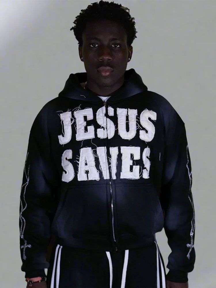 Unisex Oversized Hoodie With Urban Lettering Print, Streetwear Pullover For Men And Women, Comfortable Cotton Blend Fleece_viptrois.com