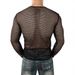 Pure Pure Summer New Casual Knitted Sweater Round Neck Long Sleeve Hollow Breathable Streetwear Men's Top Sexy_viptrois.com
