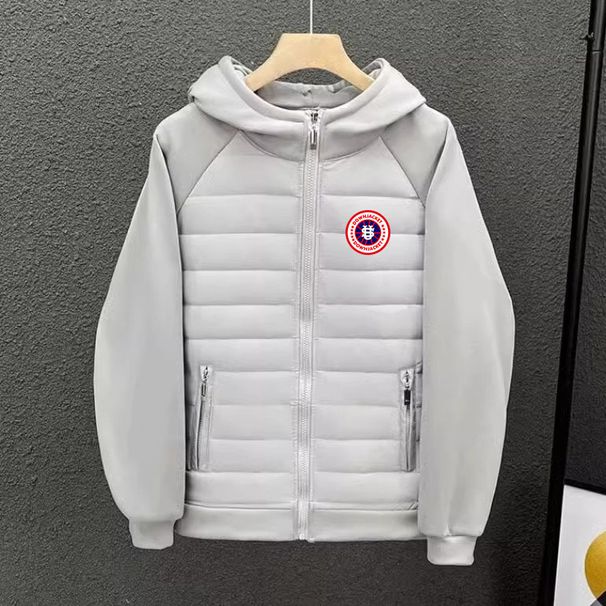 Men's Clothing Winter Men's Patchwork Lightweight Loose Versatile Casual US Map Hooded Cotton Coat_viptrois.com