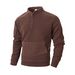 Men's Slim-Fit Stand Collar Sweatshirt – European Minimalist Long Sleeve Top (Camel/Black/Grey, Sizes S-XXXL)_viptrois.com