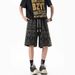 Men's Ethnic Style Casual Shorts Diamond Pattern Drawstring Elastic Loose Versatile Couple Summer Retro Bottoms_viptrois.com