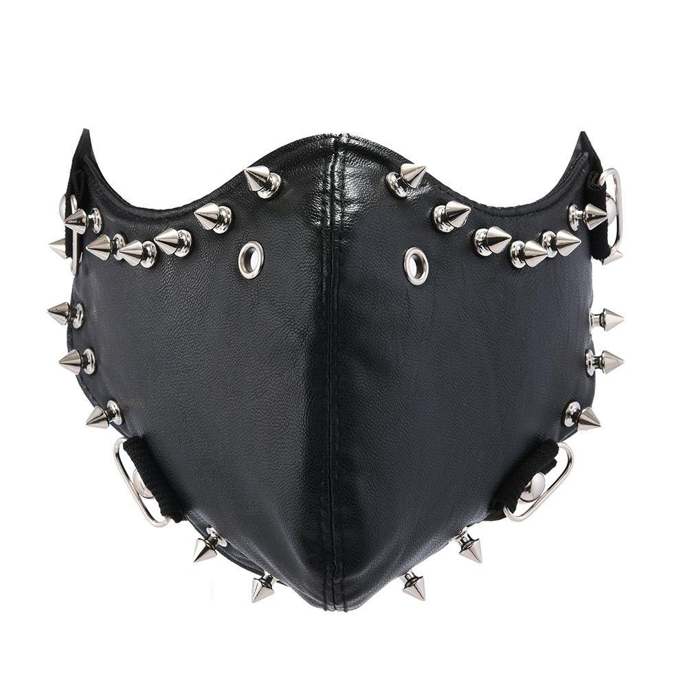 Trendy Face Creative Alloy Rivet Men's Accessories Halloween Party Mask_viptrois.com