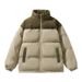 Padded Clothes Men's And Women's Corduroy Padded Clothes Thickened Padded Jackets Loose Stand-up Collar Couple Jackets_viptrois.com