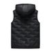 Men's Clothing Hooded Vest Men's Cotton Vest Fashion Casual Sports Sleeveless Coat Cardigan Clip_viptrois.com