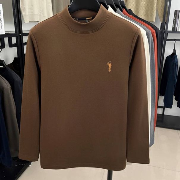 "Men's Thermal Turtleneck T-Shirt – Soft Fleece Lining, Slim Fit, Warm & Stylish For Fall & Winter"_viptrois.com