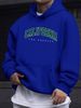 Men's Autumn And Winter Casual Fashionable Loose Hooded Sweatshirt With California Letter Pattern Printed Warm Long Sleeved Pullover_viptrois.com