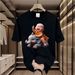 【DORAE】2026 Unisex T-shirt (100% Cotton) Off-White ("Little Monk & Elephant" Print & Playful Accent) – Casual Style For Friend Gathering_viptrois.com
