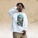 American Street Style Round Neck Long Sleeve English Print T-Shirt Men And Women, Casual Versatile Top For_viptrois.com