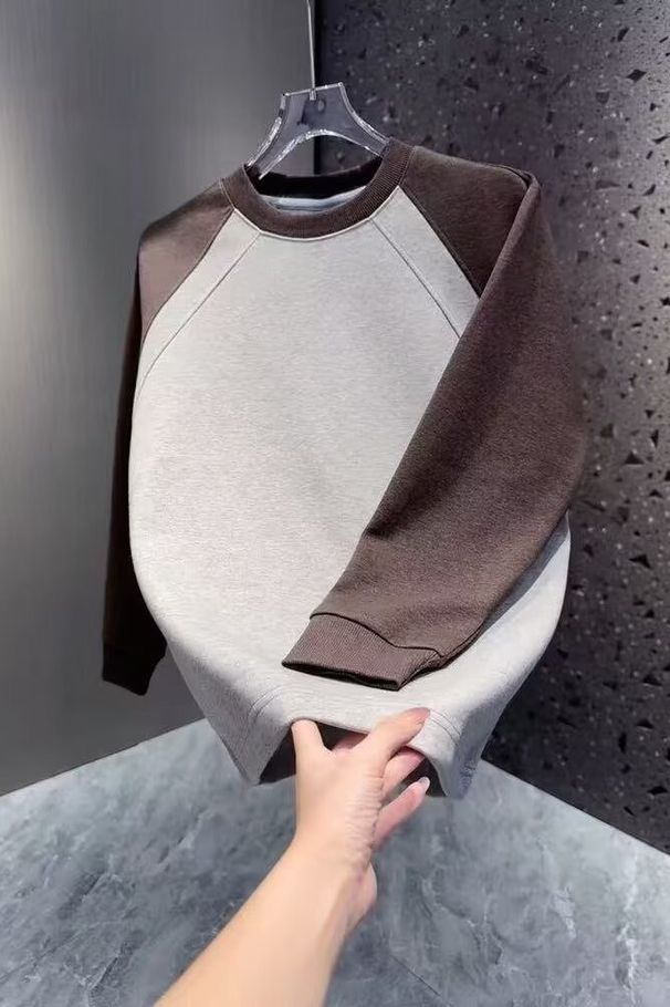 Men's Clothing Hoodie, Autumn Style, Simple, Loose, Versatile, Fashionable Men's Long Sleeved Crew Neck Hoodie_viptrois.com