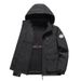 Men's Clothing Lightweight Hooded Jacket - Windproof Casual Coat With Fleece Lining, Multi-Pocket Design, Slim Fit For Spring & Autumn_viptrois.com