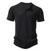 Men's Summer Breathable Quick-Dry Button-Up Shirt Casual Solid Color Polo Shirt Cool Mesh Short Sleeve_viptrois.com