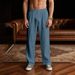 Men's Breathable Cotton Blend Straight Leg Casual Pants - Lightweight, Comfortable & Versatile For Sports & Daily Wear (12 Colors, S-XXXL)_viptrois.com