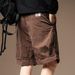 Men's Trendy Work Shorts Outdoor Loose Fit Summer Thin Ice Silk Five Point Mid Length_viptrois.com