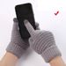Pineapple grid touch screen gloves brushed and thickened warm male and female couple students riding cold gloves_viptrois.com