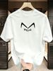 3 Pack Men's Oversized T-Shirts, 100% Cotton Crew Neck Casual Tees, Relaxed Fit Minimal Cat Ear Letter Print Design, Black White Grey_viptrois.com