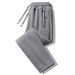 Men’s Fleece-Lined Jogger Pants – Winter Thermal Sweatpants With Zippered Pockets & Tapered Cuffs (M-5XL, Black/Charcoal)_viptrois.com