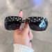 Internet Celebrity Same Style Diamond Sunglasses Retro Millennial Style Hot Girl High End Sense Ins Plain Sunglasses Anti Ultraviolet_viptrois.com