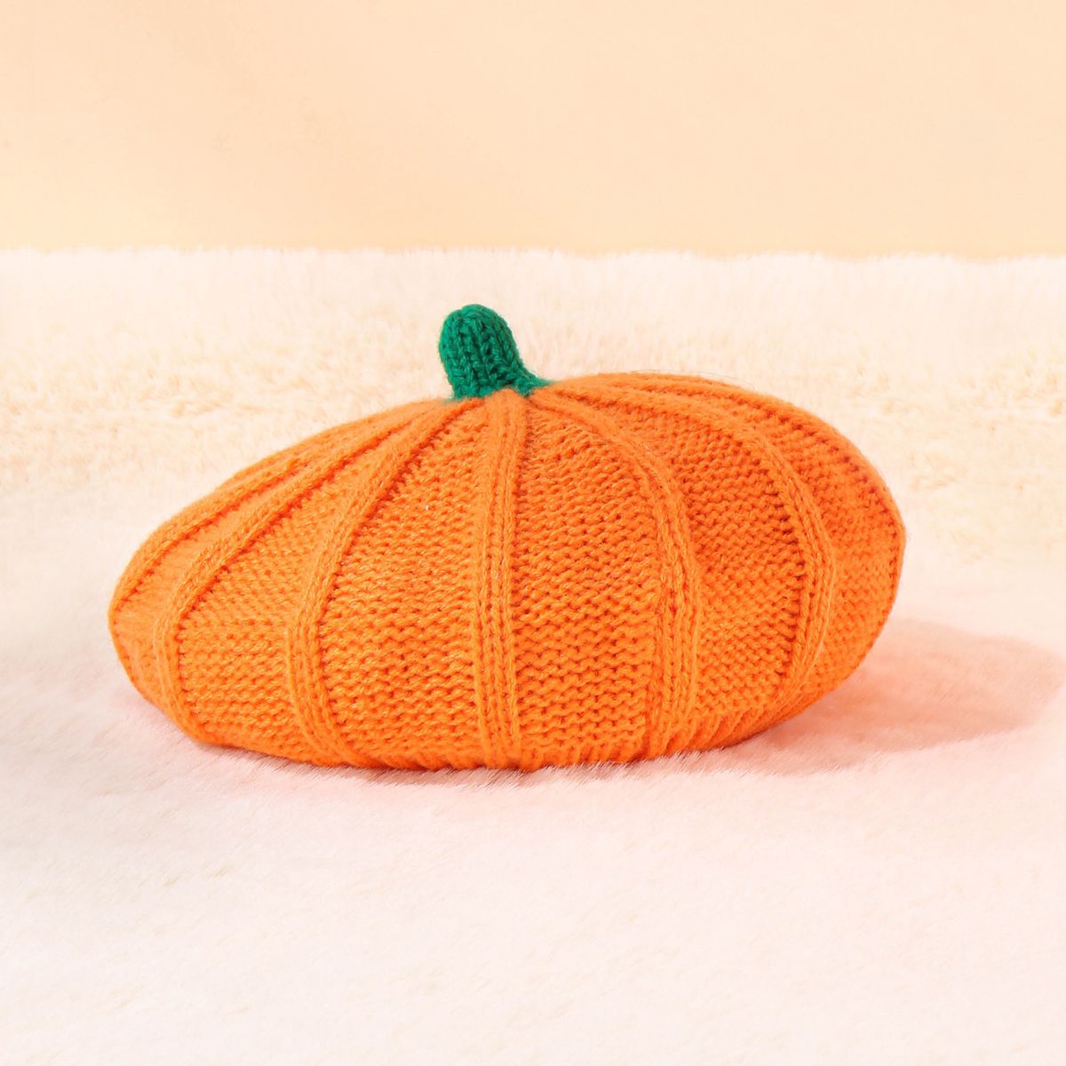 Family clothing Autumn/Winter family knit hat New new Halloween pumpkin warm Beret knit hat_viptrois.com
