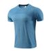 Men's short sleeved sports T shirts quick drying clothes summer casual tops personality European and American running clothes fitness clothes_viptrois.com