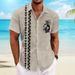 Casual Versatile Digital 3D Printing Short Sleeved Men's Casual Shirt Summer_viptrois.com