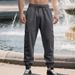 Men's Clothing Autumn And Winter Plus Velvet Heavy Drawstring Loose Casual Sports Multi Pocket Workwear Trousers_viptrois.com
