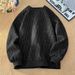 Men's Retro Full-Print Sweatshirt Cleanfit Style Round Neck Loose Fit Casual Pullover Spring Autumn Streetwear_viptrois.com
