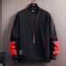 Long Sleeve Sweater Men's Crew Neck Autumn And Winter Fleece Thickened T-Shirt Trendy Brand Splicing Hatless Autumn Jacket On Clothes_viptrois.com