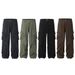 Men's Clothing Retro Loose Wide Leg Overalls For Men And Women With Large Pockets, Multi Color Pear Shaped Slim Casual Drape Trousers_viptrois.com