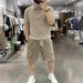 Men's Clothing Summer Lapel Polo Shirt Zipper Casual Half Sleeve Sports Fitness Solid Color Breathable Fashion Versatile Short Sleeved Top_viptrois.com
