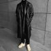 Men's Clothing Solid Color Long Leather Coat Coat Loose Trench Coat Fashion Coat_viptrois.com