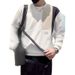 Men's Clothing Men's Casual Long Sleeve T-Shirt With Color Block Design - Comfortable Round Neck Pullover For Everyday Wear_viptrois.com