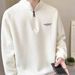 Men's Zip-Up High Neck Sweatshirt - Trendy Streetwear Pullover With Stand Collar, Loose Fit Casual Hoodie (Green, Beige, Black)_viptrois.com