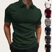 Men's Slim-Fit V-Neck Polo Shirt – Breathable & Wrinkle-Resistant Casual Tee (White/Black/Navy/More) – S-3XL_viptrois.com