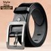 Men's Genuine Leather Belt – Business Classic Pin Buckle Strap (Full-Grain Cowhide)_viptrois.com