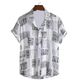 Men's Clothing Short Sleeved Shirt Digital Printing Lapel Button Holiday Casual Men's Shirt_viptrois.com