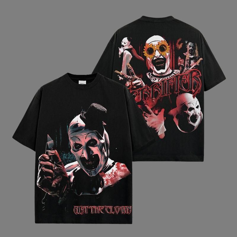 Premium Algodón 100% Clown TERRIFIER, Art The Clown, Disfraz Conjunto Terrifier, Camiseta Película Terror De Halloween,_viptrois.com