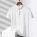 Men's Clothing Men's Seamless Nylon Ice Silk Shirt Short Sleeved Casual Daily Sportswear Summer Fashion Top_viptrois.com