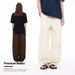 Men's Clothing Loose Fitting Wide Leg Minimalist Cleanfit Casual Pants For Men - Relaxed Wide-Leg Denim Jeans With Belt, Straight Cut, Unisex Style_viptrois.com