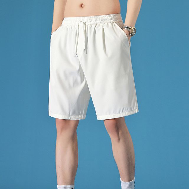 Men's Clothing Men's Shorts Summer Thin Large Size Casual Beach Pants Sports Ice Silk Loose Casual Shorts_viptrois.com