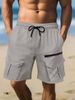Men's Sports Shorts, Metallic Luster Shorts, Multi-pocket Work Shorts, Running And Cycling Shorts_viptrois.com