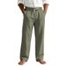 Men's Heavyweight Linen Crease Washed Casual Trousers Straight Leg Summer Vacation Beach Clothing_viptrois.com