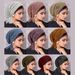 striped long tailed bandage headscarf hat chemotherapy cap wavy pattern ladies hat_viptrois.com