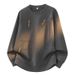 Men's Clothing Casual Letter Printed Men's Oversized Letter Print Sweatshirt Casual Loose Fit Round Neck Pullover - Dark Grey, Black, Purple (M-8XL)_viptrois.com