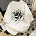 Cotton National Trend Sketch Lotus Men's Short Sleeve T-Shirt Trendy Brand Print Handsome_viptrois.com