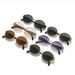 Oval Sunglasses For Men & Women - Small Round Metal Frame Fashion Shades UV400 Protection Lightweight Retro Glasses_viptrois.com